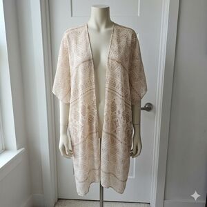 Bohemian Beige Kimono Cardigan
